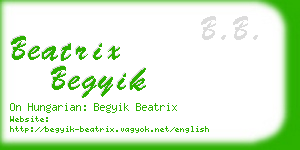 beatrix begyik business card